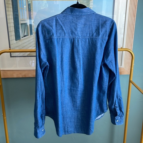 Old Navy The Classic Shirt Medium Blue Size Medium Tall - Picture 3 of 3